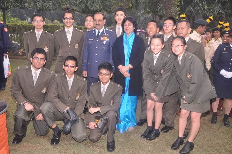 A reception for the NCC Cadets hosted by the Chief of the Air Staff, Air Chief Marshal N.A.K. Browne...