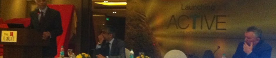 SOMANY key persons addressing at the launch of "ACTIVE -CLEAN AIR AND ANTI-BACTERIAL CERAMIC" at The Lalit on 31st January 2012