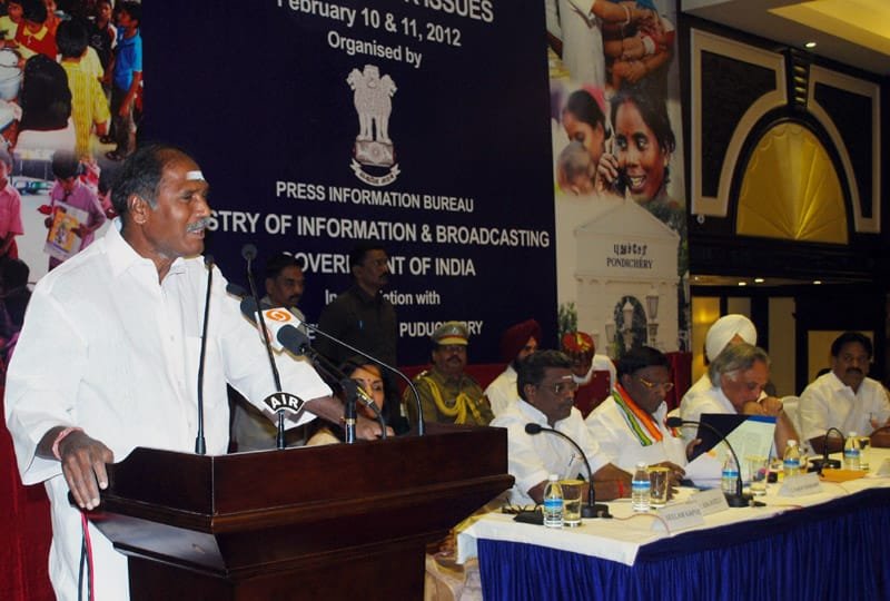 The Chief Minister of Puducherry, Shri N. Rangaswamy addressing the All India …