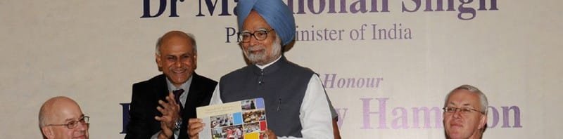 The Prime Minister, Dr. Manmohan Singh releasing a book entitled “Hundred..