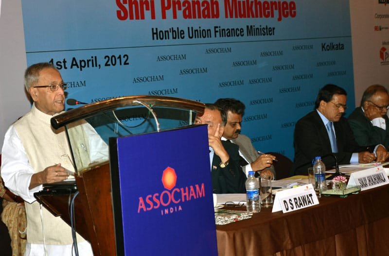 The Union Finance Minister, Shri Pranab Mukherjee addressing at the Summit..