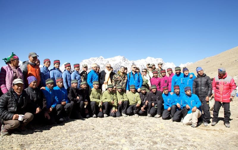 The Chief of the Nepal Army, General C.M.S. Gurung with the ...