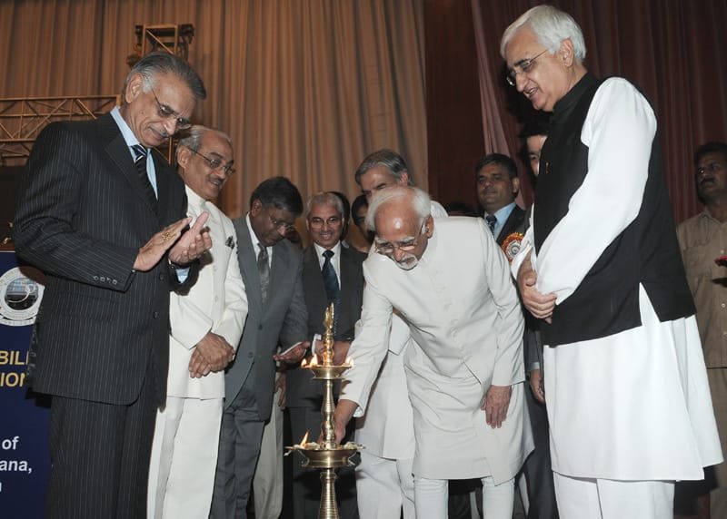 The Vice President, Shri Mohd. Hamid Ansari lighting the…