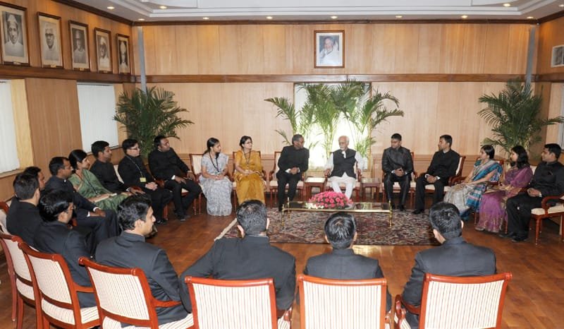 The IFS Probationers calling on the Vice President,…