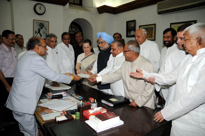 Shri Pranab Mukherjee filing the nomination papers for the Presidential…