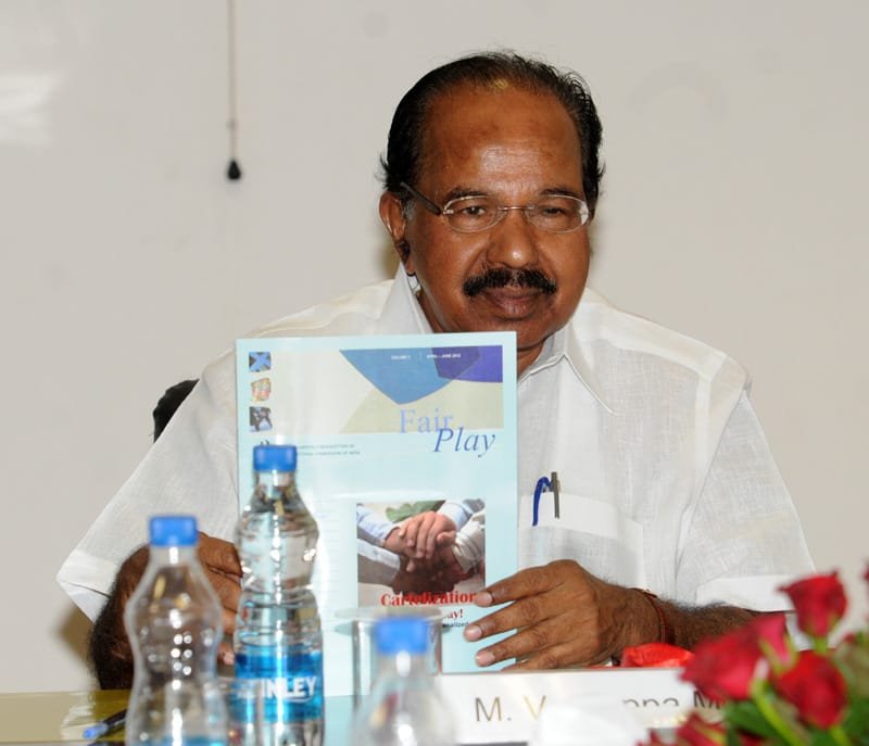 The Union Minister for Corporate Affairs, Dr. M. Veerappa Moily releasing…