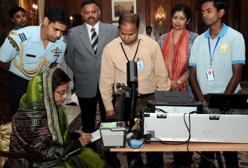 The President, Smt. Pratibha Devisingh Patil being enrolled under the…