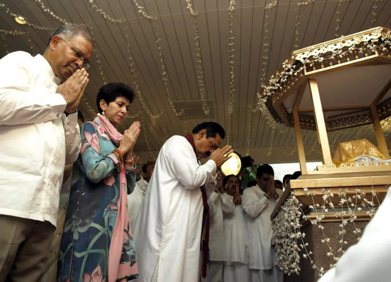 The President of Sri Lanka, Mr. Mahinda Rajapaksa and the…
