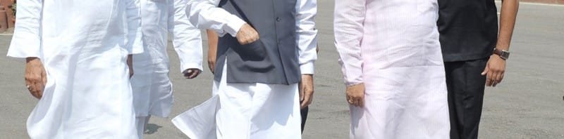 The Prime Minister, Dr. Manmohan Singh arrives at Parliament House to...