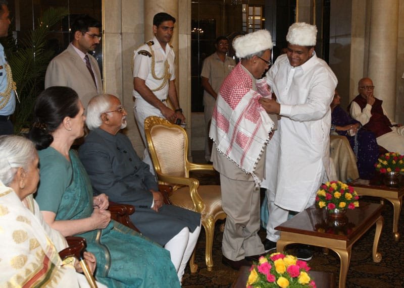 The President, Shri Pranab Mukherjee at an Iftar party,..