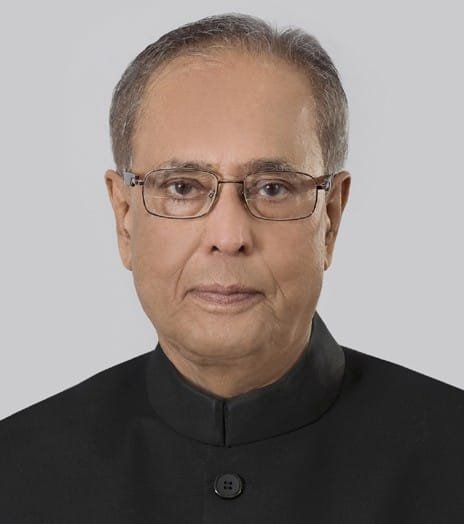 The portrait of the President of India, Shri Pranab Mukherjee.