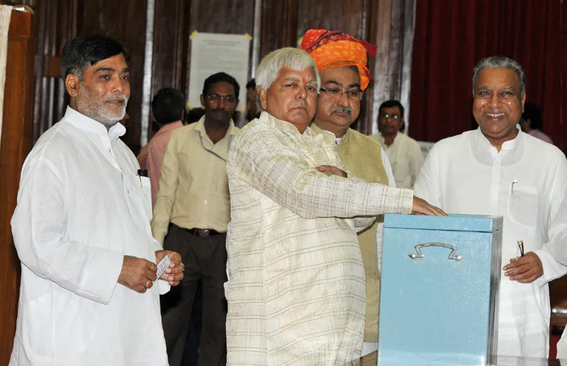 The Member of Parliament, Shri Lalu Prasad casting his vote in…