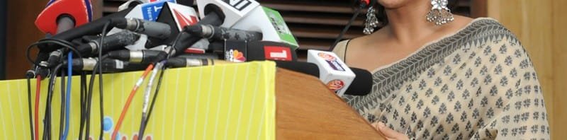 The Actress and Sanitation Ambassador, Ms. Vidya Balan briefing ...