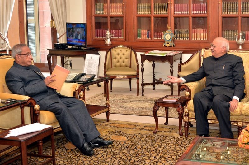 The Governor of Sikkim, Shri B.P. Singh meeting the President,…