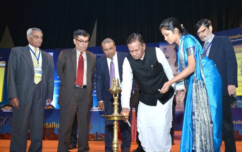The Union Steel Minister, Shri Beni Prasad Verma lighting the lamp to…