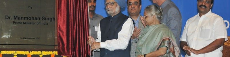 The Prime Minister, Dr. Manmohan Singh laying the foundation stone of the...