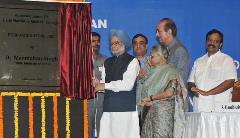 The Prime Minister, Dr. Manmohan Singh laying the foundation stone of the…