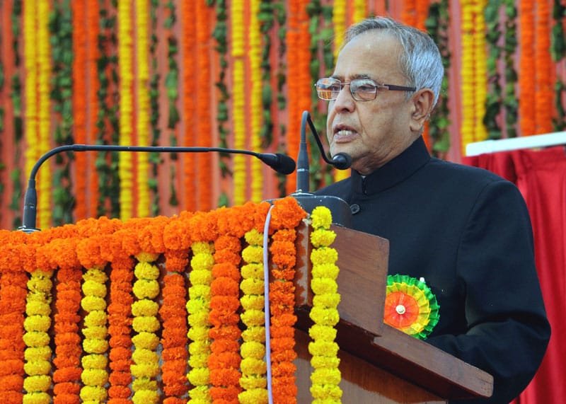 The President, Shri Pranab Mukherjee addressing at the…