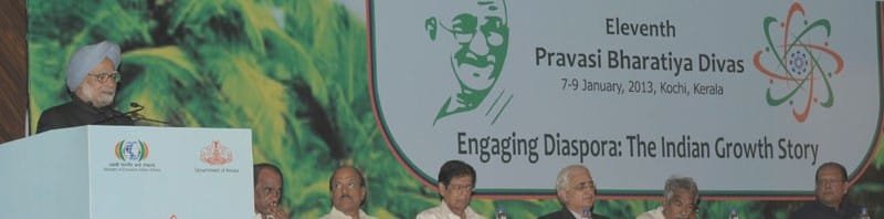 The Prime Minister, Dr. Manmohan Singh addressing at the 11th Pravasi...