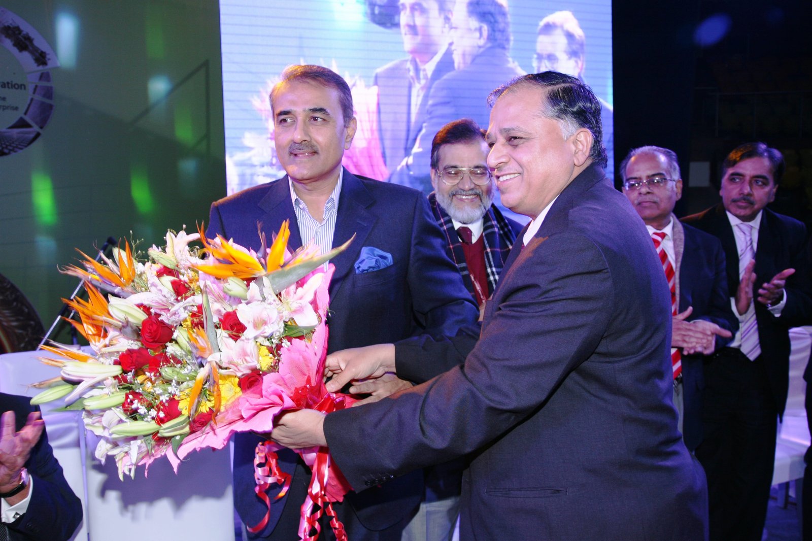 CMD,BHEL, B Prasada Rao felicitates Sh. Praful Patel on occassion of BHEL foundation day.