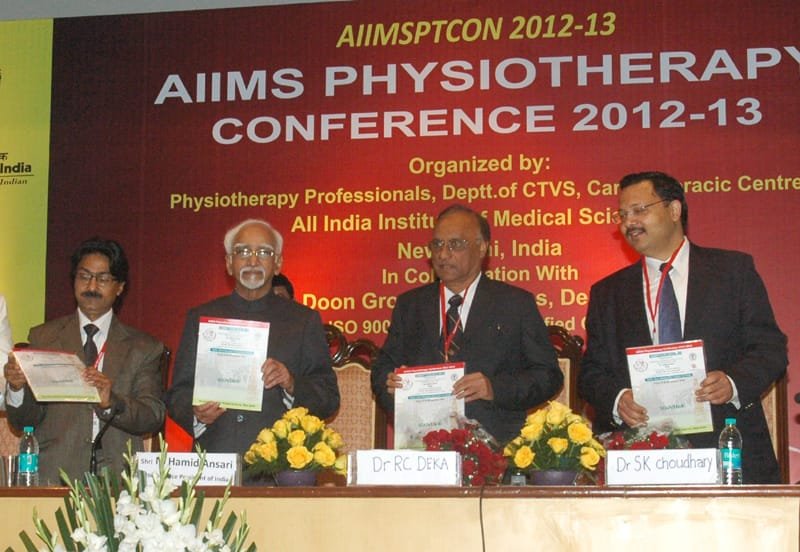 The Vice President, Shri Mohd. Hamid Ansari releasing a souvenir at the…