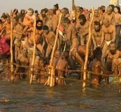 Millions of Pilgrims take plunge in the Holy Ganges marking the onset of Mahakumbh 2013 in Allahabad.
