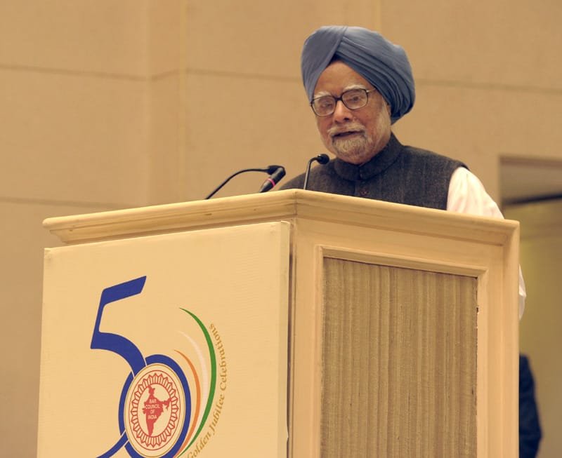 The Prime Minister, Dr. Manmohan Singh addressing at the Golden Jubilee…