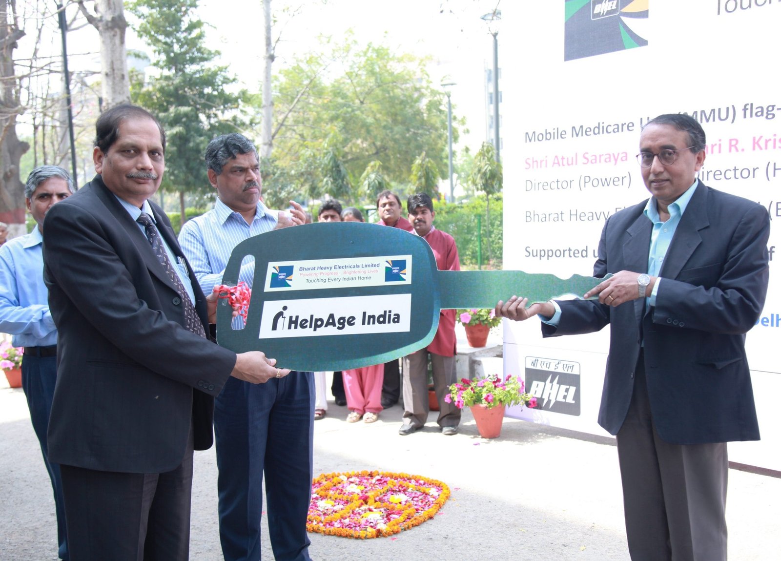 BHEL provides four Mobile Medical Unit Vans to Helpage India as part of CSR Initiatives