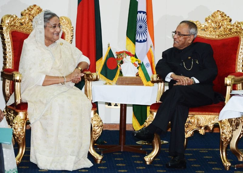 The Prime Minster of Bangladesh, Mrs. Sheikh Hasina calling on the President of India,…