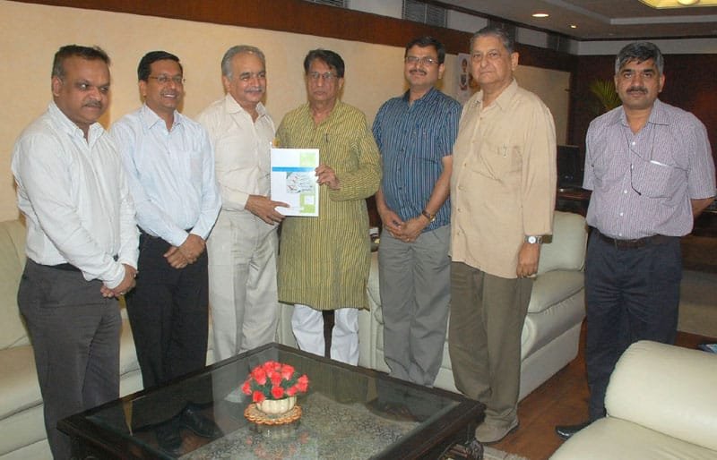 The Cost Cutting Committee of Air India submitting its report to the…