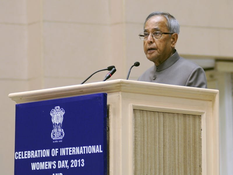 The President, Shri Pranab Mukherjee addressing at the International Women’s Day...