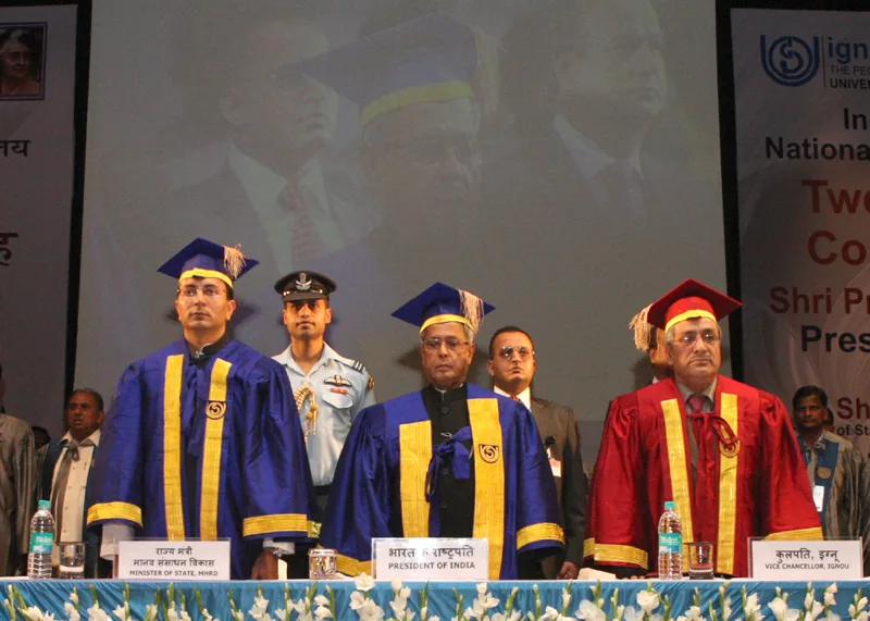 The President, Shri Pranab Mukherjee at the 26th Convocation of IGNOU…