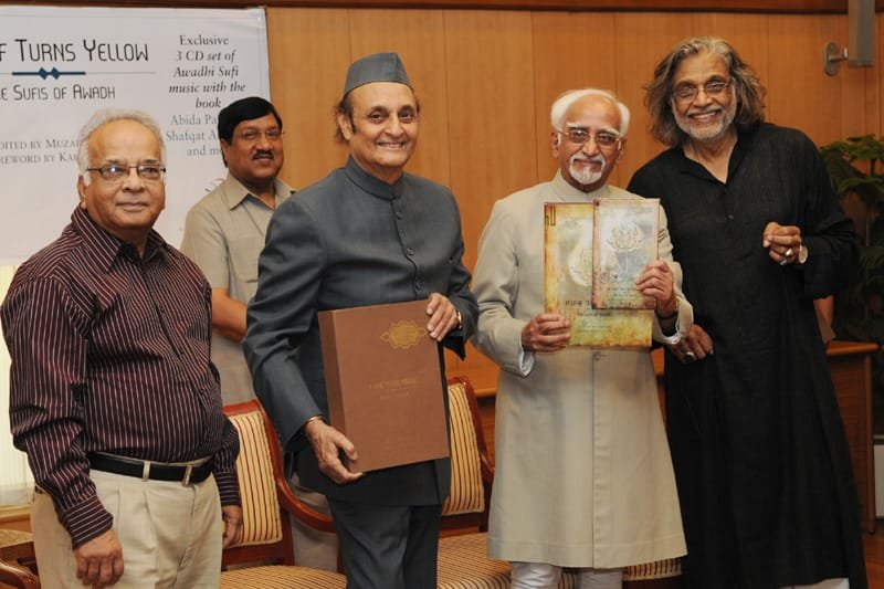 The Vice President, Shri Mohd. Hamid Ansari releasing a book entitled “A Leaf turns Yellow”…