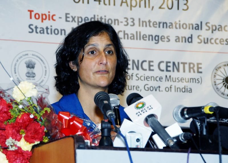 Indian origin NASA Astronaut, Ms. Sunita Williams interacting with the press, in Mumbai