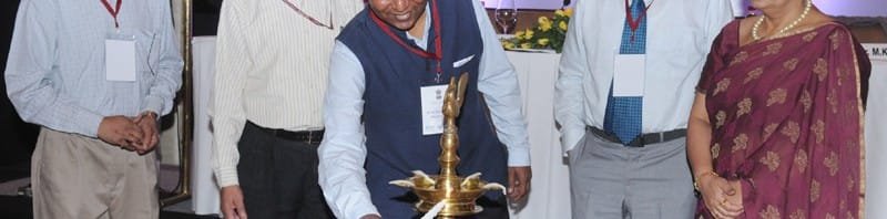 The Secretary, Department of Biotechnology, Dr. K. Vijay Raghavan lighting the lamp...