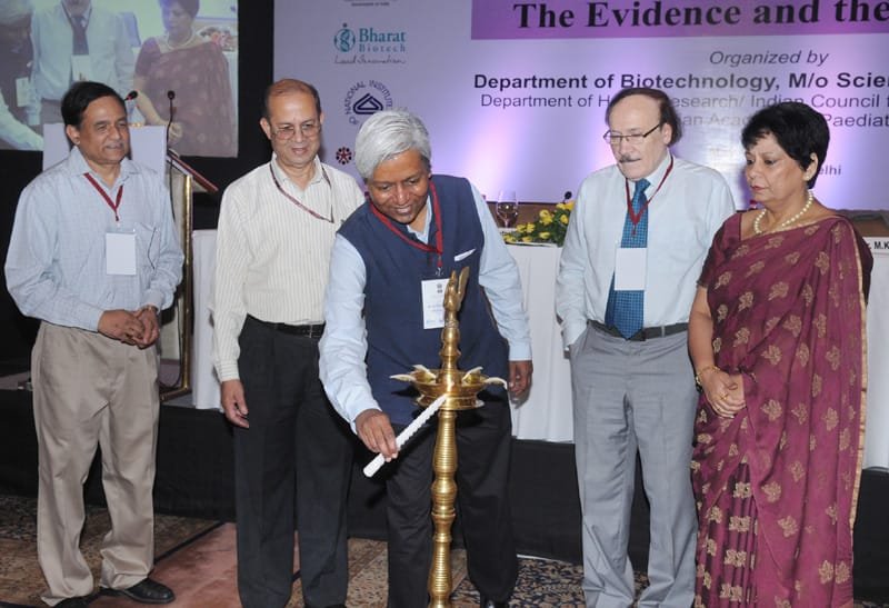 The Secretary, Department of Biotechnology, Dr. K. Vijay Raghavan lighting the lamp…