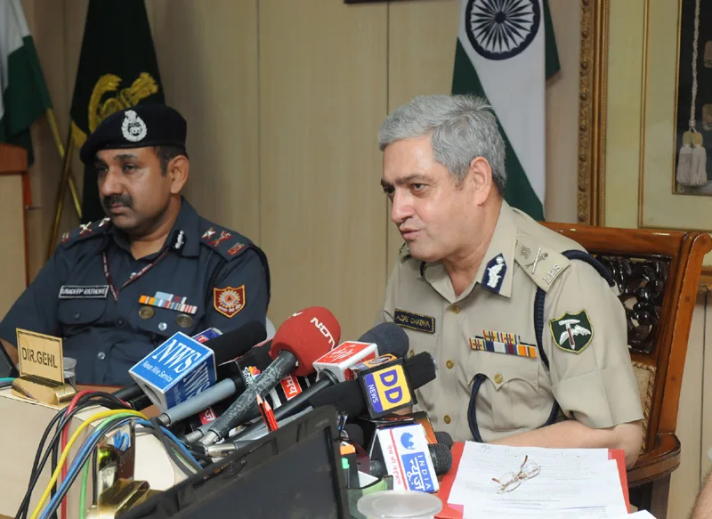 The Director General, ITBP, Shri Ajay Chadha briefing the press on the issues of flood in…