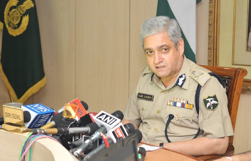 The Director General, ITBP, Shri Ajay Chadha briefing the press on the issues of flood in…