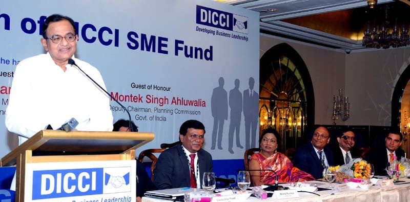 The Union Finance Minister, Shri P. Chidambaram addressing at the launch of the DICCI…
