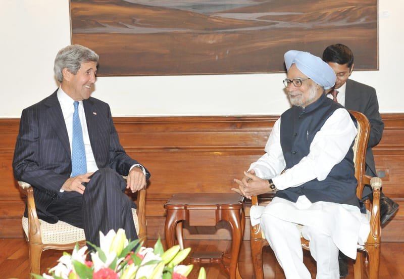 The US Secretary of State, Mr. John Kerry calling on the Prime Minister, Dr. Manmohan…