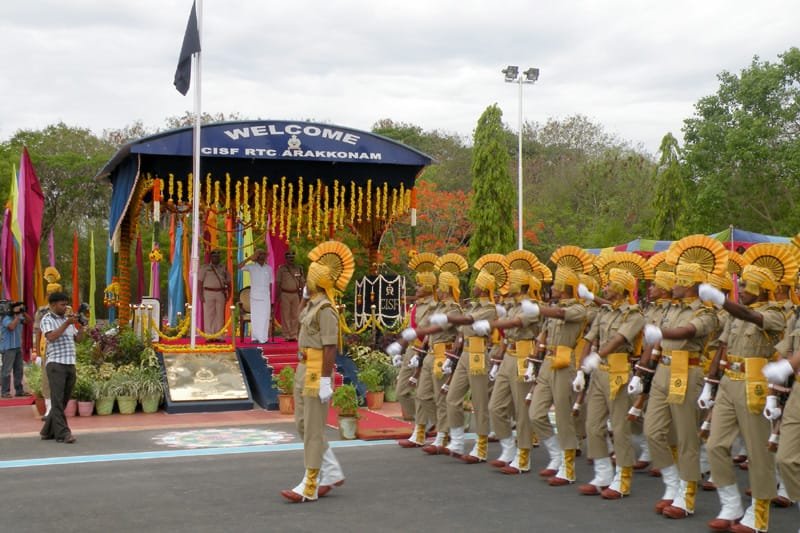 The Minister of State for Home Affairs, Shri Mullappally Ramachandran taking salute of…