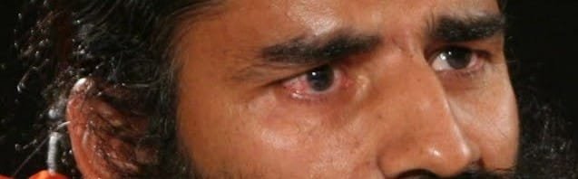 BABA RAMDEV VOWS TO ENSURE THE DEFEAT OF CONGRESS PRESIDENT...