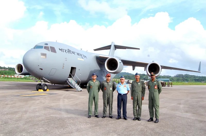 IAF’s latest acquisition C-17 Globemaster-III made its maiden flight to the…