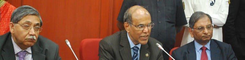 The Governor, RBI, Dr. D. Subbarao addressing the media after the...