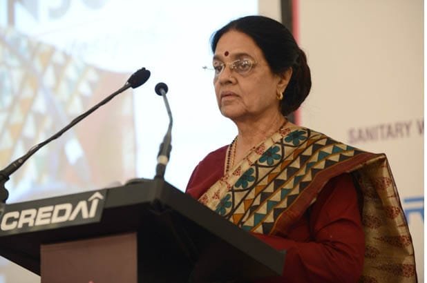 The Union Minister for Housing & Urban Poverty Alleviation, Dr. Girija Vyas delivering the key note address at the 13th National Convention (NATCON) of Confederation of Real Estate Developers’ Associations of India (CREDAI), at Moscow