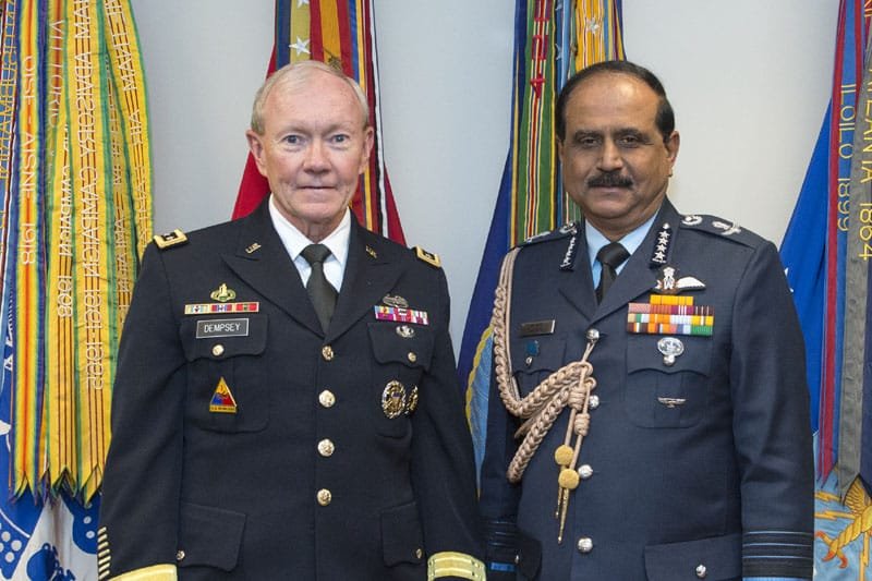 The Chief of Air Staff, Air Chief Marshal N.A.K. Browne meeting the Chairman of the…