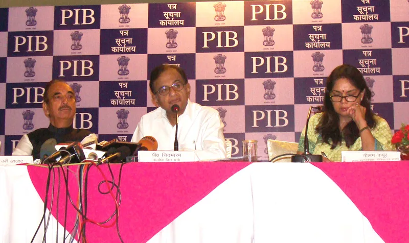 The Union Finance Minister, Shri P. Chidambaram and the Union Minister for…