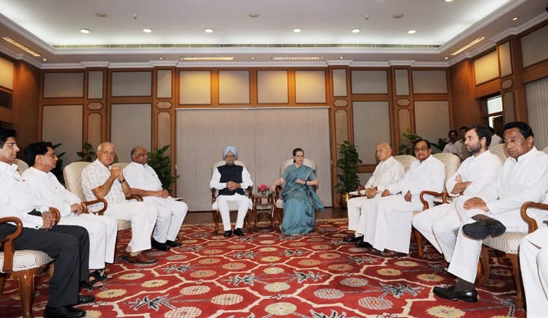 The Prime Minister, Dr. Manmohan Singh at the UPA Coordination Committee Meeting, in New Delhi