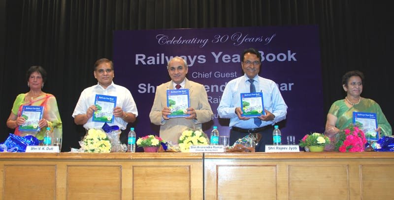 The Chairman, Railway Board, Shri Arunendra Kumar releasing the “Railways Year Book”, at a function, in New Delhi