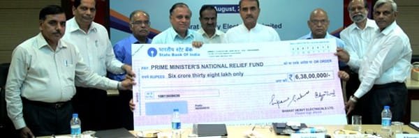 BHEL employees contribute one-day’s salary for flood affected UTTARAKHAND...
